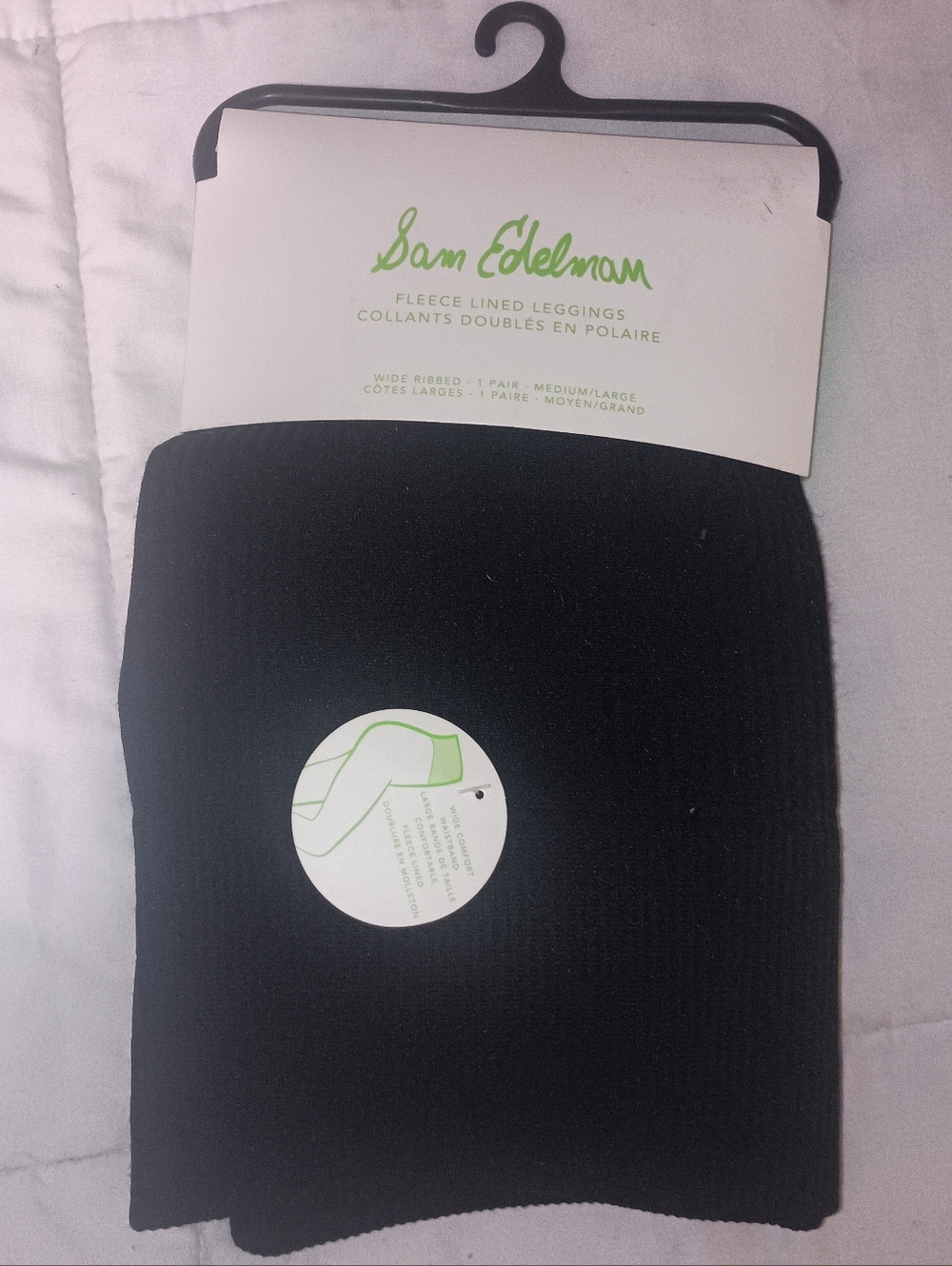 Sam Edelman Black Fleece Lined Leggings NWT Women's Size M/L